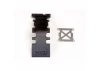 Traxxas Skidplate rear plastic (black)/ stainless steel plate