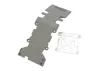 Traxxas Skidplate rear plastic (grey)/ stainless steel plate