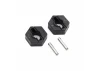 Traxxas Wheel hubs hex (2)/ axle pins (2.5x12mm) (2)