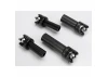 Traxxas Half shafts center (front and rear) (external-splined (2)/ internal-splined (2)/ metal U-joints (4)