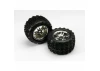 Traxxas Talon Tyres Pre Mounted on 17mm Hex Chrome Wheels (2)