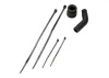 Traxxas Pipe coupler molded (black)/ exhaust deflecter (rubber black)/ cable ties long (2)/ cable ties short (2)