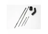 Traxxas Pipe coupler molded (black)/ exhaust deflecter (rubber black)/ cable ties long (2)/ cable ties short (2)