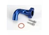 Traxxas Header blue-anodized Aluminium (for rear exhaust engines only) (TRX 2.5 2.5R 3.3)