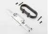 Traxxas Bumper rear (chrome)/ bumper mount rear/ 4x10mm BCS (2)/ 3x25mm BCS (2)