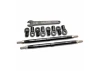 Traxxas 7075-T6 carbon black Aluminium TUBES toe links (128mm fits front or rear) (2)/ rod ends rear (4)/ rod ends front (4)/ wrench (1)