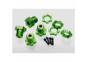 Traxxas Green-anodized Aluminium 17mm splined wheel hubs and hex nuts