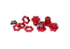 Traxxas Red-anodized Aluminium 17mm splined wheel hubs and hex nuts