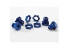 Traxxas Blue-anodized Aluminium 17mm splined wheel hubs and hex nuts