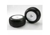Traxxas Response Pro Tyres - Pre Glued On 3.8 White Dish Wheels - 17mm Traxxas Splined Fitting - Pair