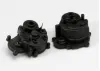 Traxxas Gearbox halves (front rear)/ rubber access plug/ shift detent ball/ spring/ 4mm GS/ shift shaft seal glued