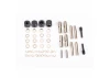 Traxxas U-joints, driveshaft (carrier (4)/ 4.5mm cross pin (4)/ 3mm headed pin (4)/ 4x15mm screw pin (2)/ hex pin (2)/ e-clips (6)/ 3x6x0.5 MW (4) (metal parts for 2 driveshafts)
