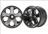 Traxxas All Star Black Chrome Wheels - 2.8 Inch Diameter - Bearing Fit