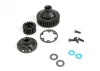 Traxxas Gears differential 38-T (1)/ differential drive gear 20-T/ side cover plate (1)/ gasket (1)/ output gear seals (x-ring) (2)/ 2.5x8mmCCS (4)/ 5x10x.5mmTW (2)