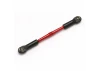 Traxxas Turnbuckle Aluminium (red-anodized) front toe link 61mm (1) (assembled with rod ends and hollow balls) (see part 5539X for complete set of Jato Aluminium turnbuckles)