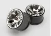 Traxxas Wheels Geode 3.8 (chrome) (2) (use with 17mm splined wheel hubs nuts part 5353X beadlock-style sidewall protectors part 5665 5666 5667)