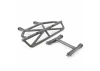 Traxxas Bumper rear/ bumper mount rear (black)