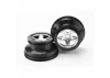Traxxas Short Course Chrome SCT Wheels - Black Beadlock - 12mm Hex (2)