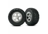 Traxxas SCT Short Course Tyres on SCT Chrome/Chrome Wheels - 12mm Hex (2)