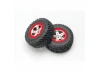 Traxxas SCT Short Course Tyres on SCT Chrome/Red Wheels - 12mm Hex (2)