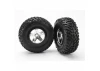 Traxxas SCT Short Course Tyres on SCT Chrome/Black Wheels - 12mm Hex (2)