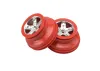 Traxxas Short Course Chrome SCT Wheels - Red Beadlock - 12mm Hex (2) (2WD Front)