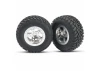 Traxxas SCT Short Course Tyres on SCT Chrome/Chrome Wheels - 12mm Hex (2) (2WD Front)