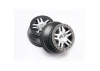 Traxxas Short Course Chrome SS Wheels - Black Beadlock - 12mm Hex (2) (2WD Front)