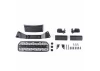 Traxxas Grille/ grille mount/ mirrors, side (left + right)/ mirror mounts (left + right)/ body mount adapter/ rear latch retainers (2)/ 2.6x8mm BCS (self-tapping) (3)/ 2.6x20mm BCS (self-tapping) (2)/ 3x10mm BCS (8) (fits