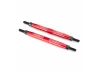Traxxas Toe links Slayer Pro 4X4 (Tubes 7075-T6 Aluminium red) (88mm fits front or rear) (2)/ rod ends rear (4)/ rod ends front (4)/ wrench (1)