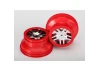 Traxxas Wheels SCT Split-Spoke chrome red beadlock style dual profile (2.2 outer 3.0 inner) (front/rear) (2)