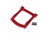 Traxxas Skid plate roof (body) (red)/ 3x12mm CS (4)
