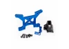 Traxxas Shock tower front 7075-T6 Aluminium (blue-anodized) (1)/ body mount bracket (1)