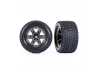 Traxxas Gravix 2.8 TSM Tyres Glued on RXT Grey/Black Chrome Wheels - 4WD FR/RR Or 2WD FR(2)