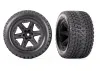 Traxxas Gravix 2.8 TSM Tyres Glued on RXT Black Wheels - 4WD FR/RR Or 2WD FR(2)