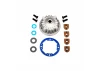 Traxxas Housing center differential (Aluminium)/ x-ring gaskets (2)/ ring gear gasket/ bushings (2)/ 5x10x0.5mm PTFE-coated washers (2)/ 2.5x8 CCS (4)