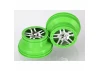 Traxxas Wheels SCT Split-Spoke chrome green beadlock style dual profile (2.2 outer 3.0 inner) (4WD front/rear 2WD rear) (2) ** CLEARANCE **