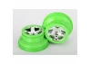 Traxxas Wheels SCT chrome green beadlock style dual profile (2.2 outer 3.0 inner) (2) (4WD front/rear 2WD rear only)