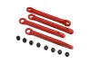 Traxxas Push rod (molded composite) (red) (4)/ hollow balls (8)