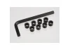 Traxxas Aluminium caps pivot ball (threaded Aluminium hard-anodized with PTFE-coating) (8)/ hex wrench 5mm