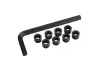Traxxas Aluminium caps pivot ball (threaded Aluminium hard-anodized with PTFE-coating) (8)/ hex wrench 5mm