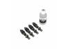 Traxxas GTR Shocks with hard anodized PTFE-coated bodies and TiN shafts