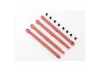 Traxxas Toe link front rear (molded composite) (red) (4)/ hollow balls (8)