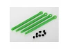 Traxxas Toe link front rear (molded composite) (green) (4)/ hollow balls (8)