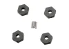 Traxxas Wheel hubs hex (4)/ axle pins (1.5x8mm) (4)