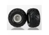 Traxxas Tires wheels assembled (grey wheels (dual profile 1.5 outer and 2.2 inner) dual profile tires) (2)