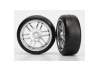 Traxxas Tires and wheels assembled glued (Rally wheels satin 1.9 Gymkhana slick tires) (2)