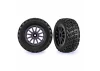 Traxxas Tyres + wheels, assembled, glued (gray wheels, gravel pattern tyres, foam inserts) (2) (TSM rated)