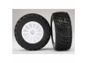Traxxas Tires wheels assembled glued (White wheels BFGoodrich Rally gravel pattern tires foam inserts) (2) (TSM rated)