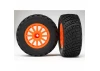 Traxxas Tires wheels assembled glued (orange wheels BFGoodrich Rally gravel pattern tires foam inserts) (2) (TSM rated)